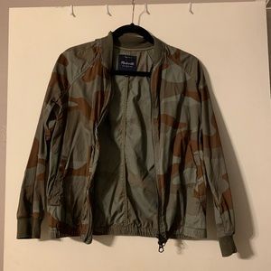 Madewell camo bomber jacket